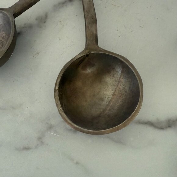 Antler-Inspired Metal Salad Servers 13.75" Made India - Picture 4 of 5